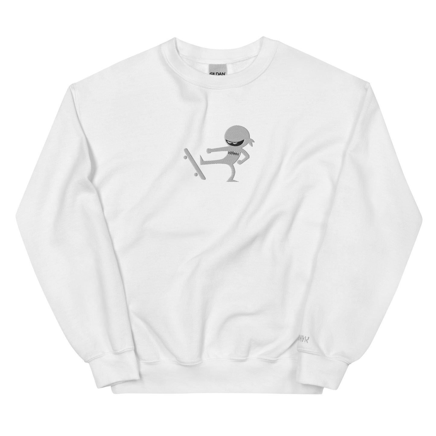 Kranik Brand / 8oz Gildan Crew / Ninja Logo / Skate / Embroidered