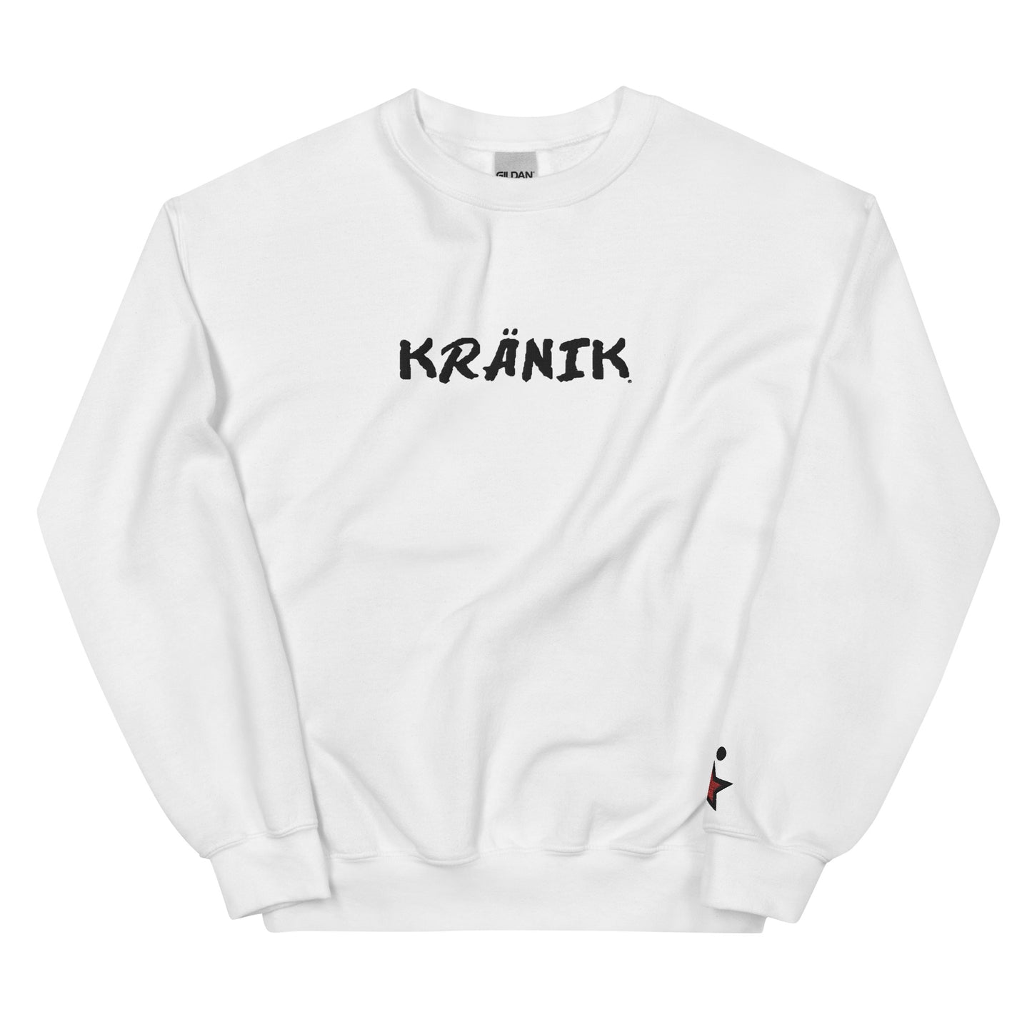 Kranik Brand / 8oz Gildan Crew / OG DARE Logo / White / Embroidered