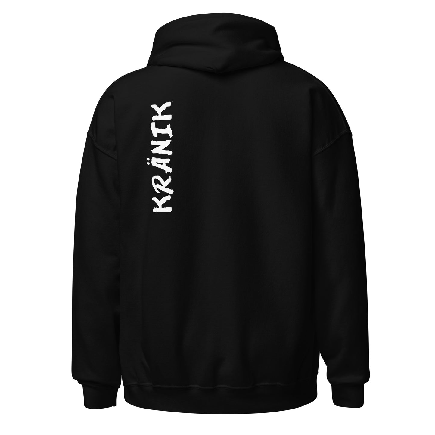 Kranik Brand / 8oz Gildan Hoodie / DTG Print / OG Dare Logo / Vertical / Front & Back