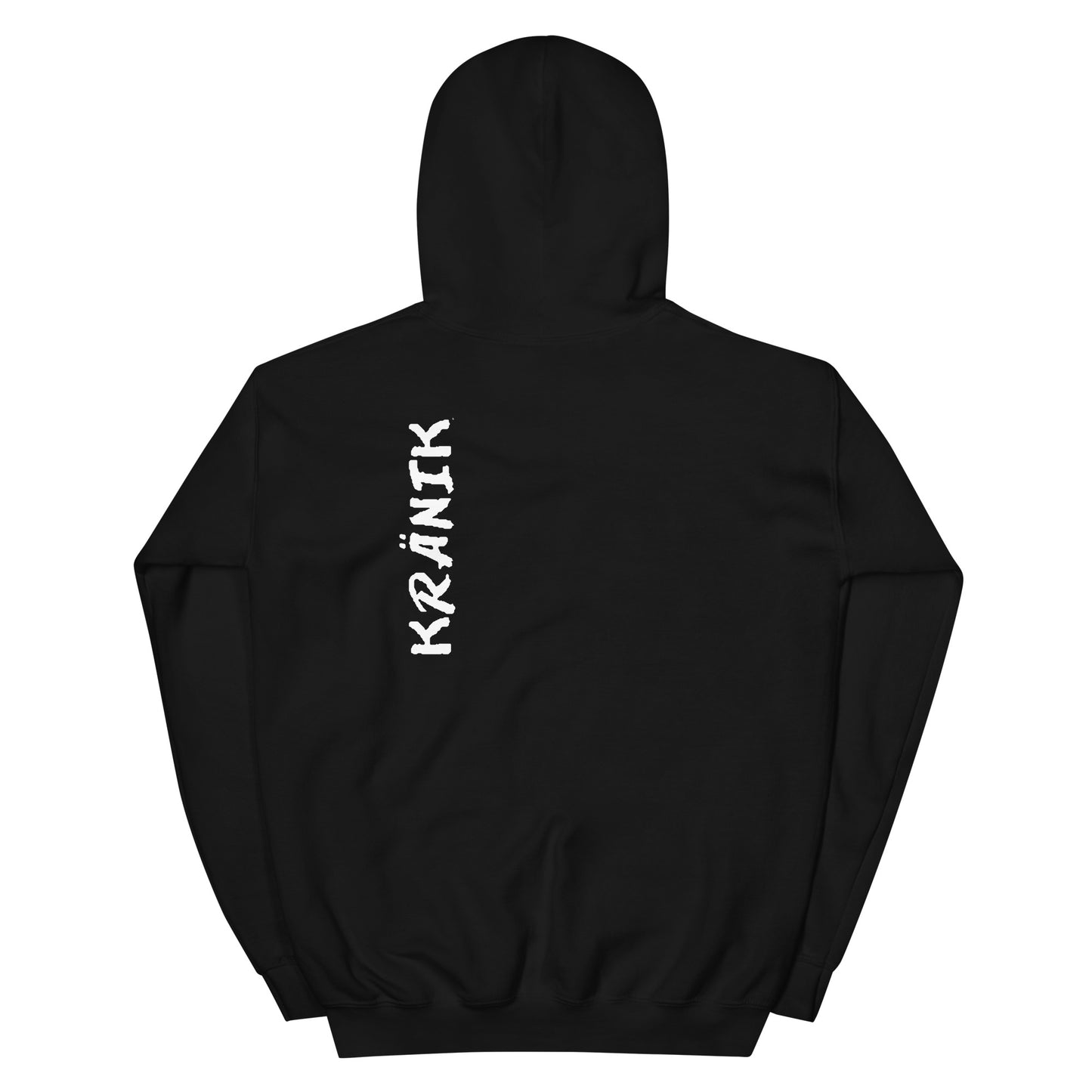 Kranik Brand / 8oz Gildan Hoodie / DTG Print / OG Dare Logo / Vertical / Front & Back
