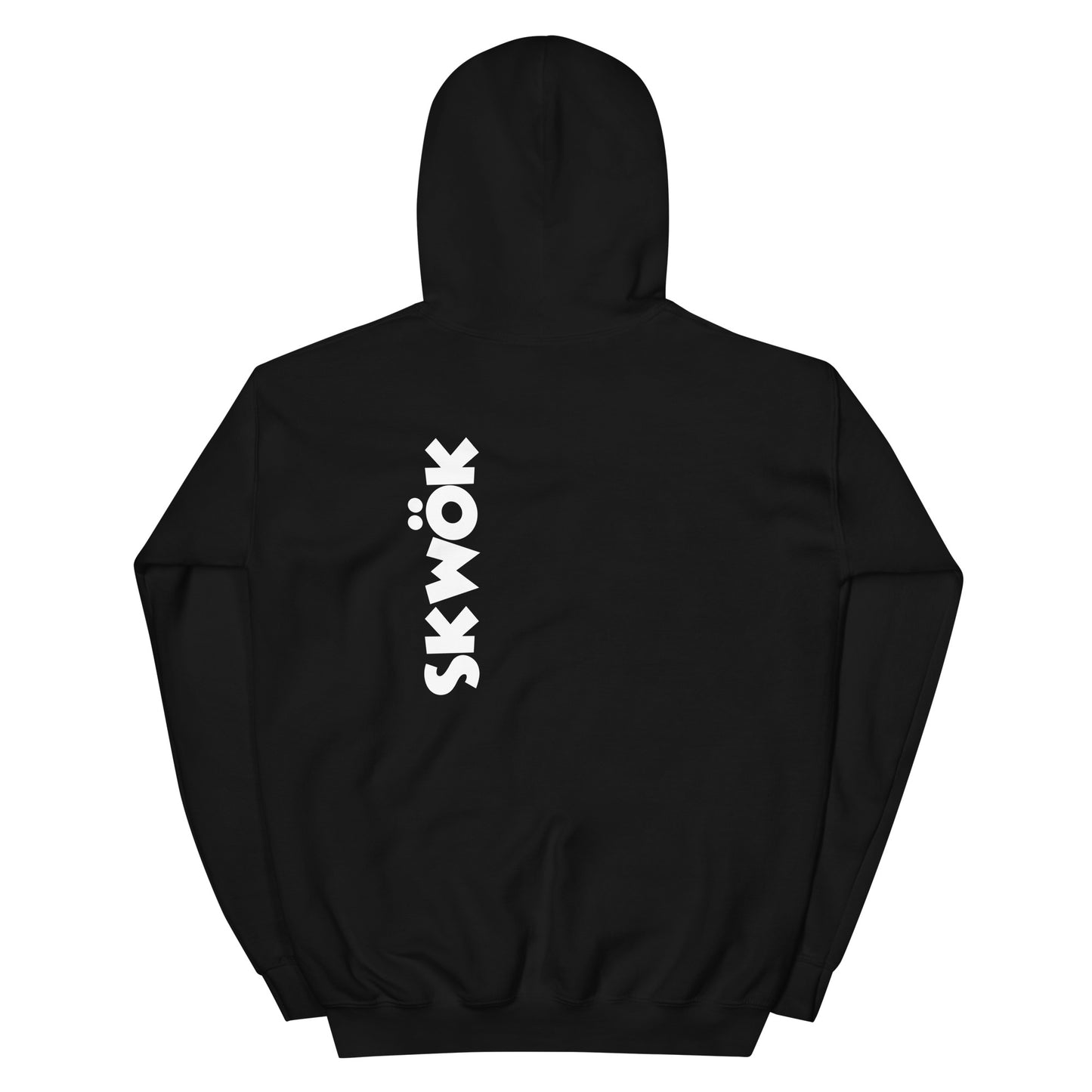 Skwok Brand (02) / 8oz Gildan Hoodie / OG Logo II / White / Front - Back
