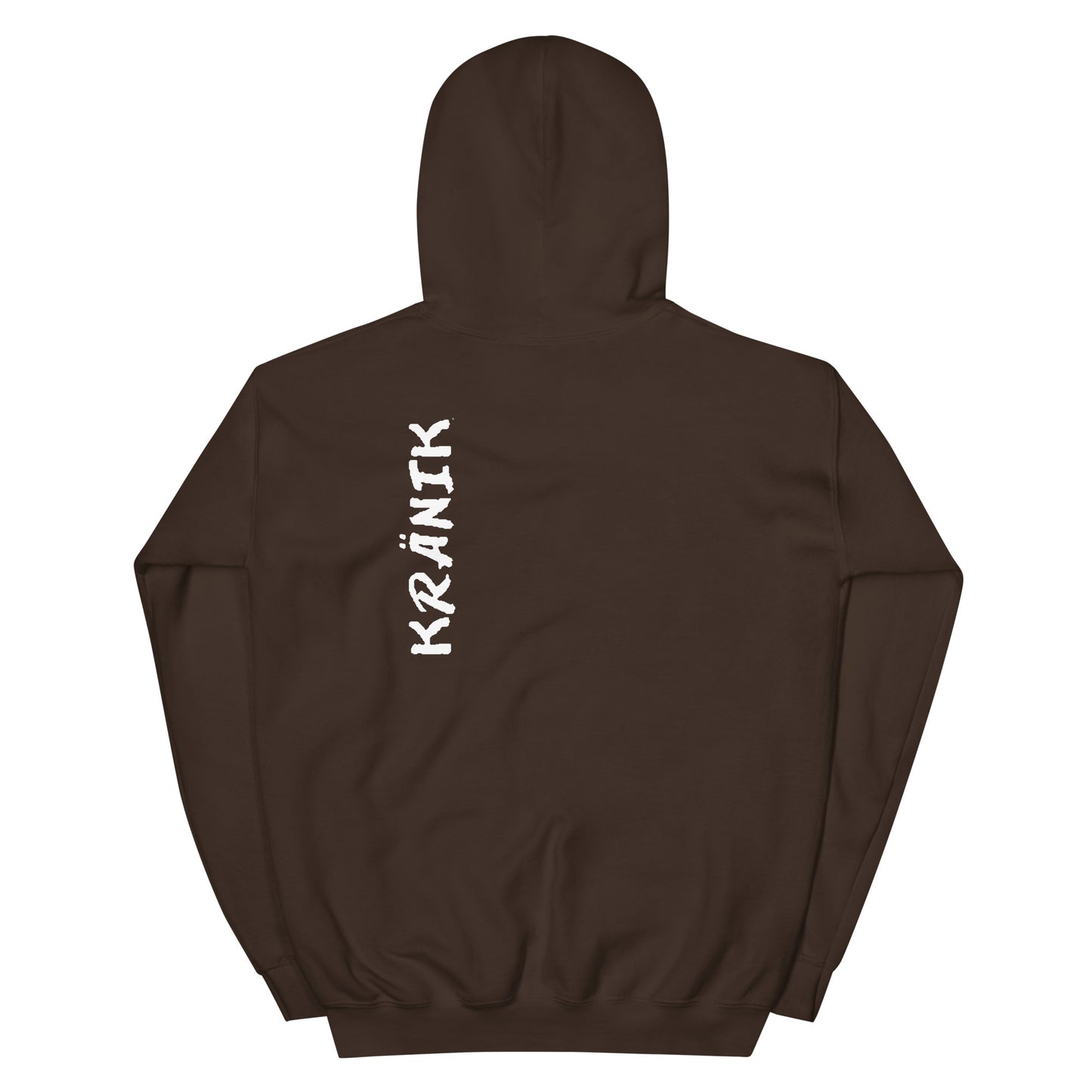 Kranik Brand / 8oz Gildan Hoodie / DTG Print / OG Dare Logo / Vertical / Front & Back