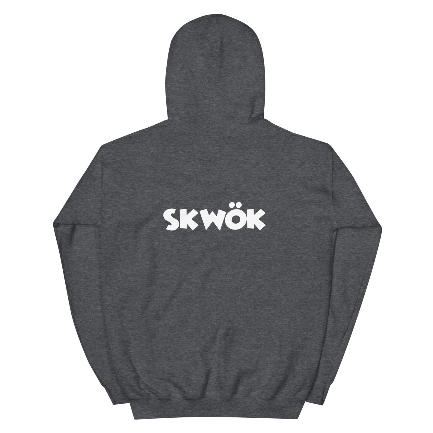 Skwok Brand (01) / 8oz Gildan Hoodie / OG Logo / White / Front - Back