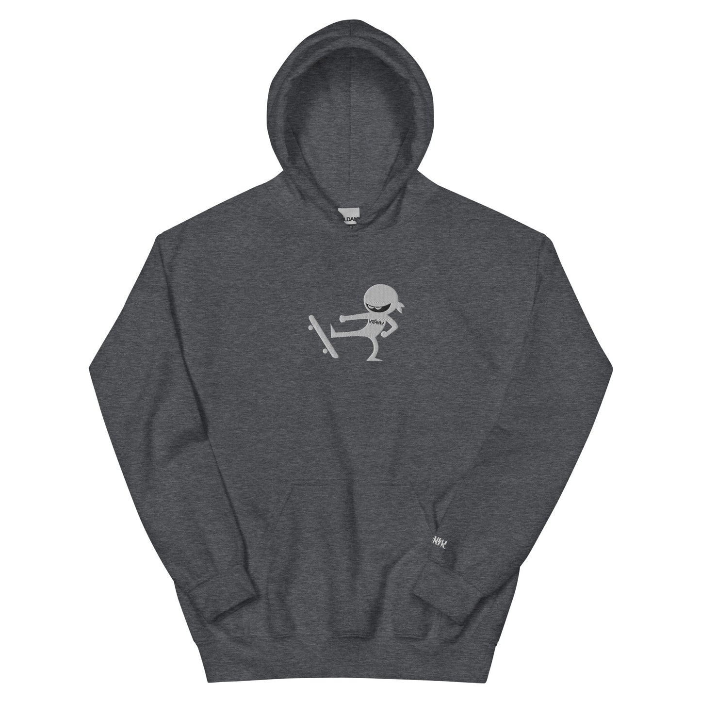 Kranik Brand / 8oz Gildan Hoodie / Embroidered / Skate Ninja Logo / Front Only