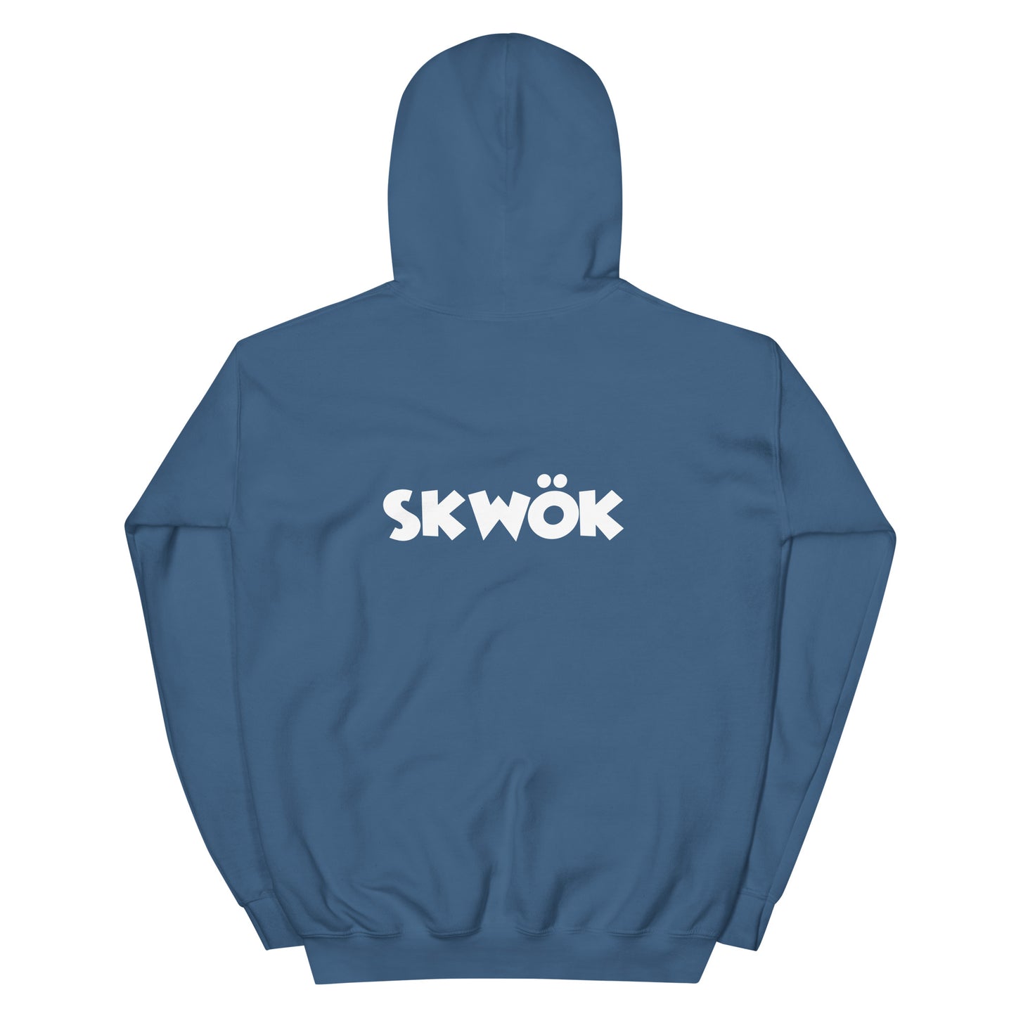 Skwok Brand (01) / 8oz Gildan Hoodie / OG Logo / White / Front - Back