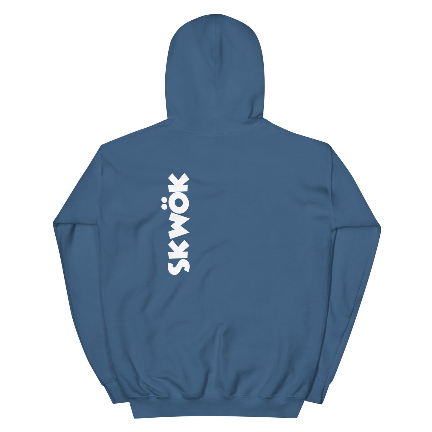 Skwok Brand (02) / 8oz Gildan Hoodie / OG Logo II / White / Front - Back