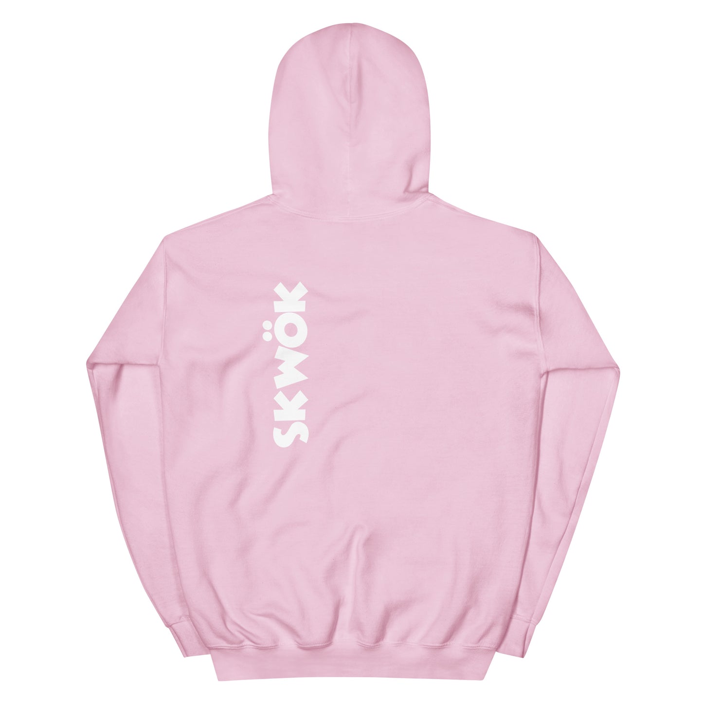 Skwok Brand (02) / 8oz Gildan Hoodie / OG Logo II / White / Front - Back
