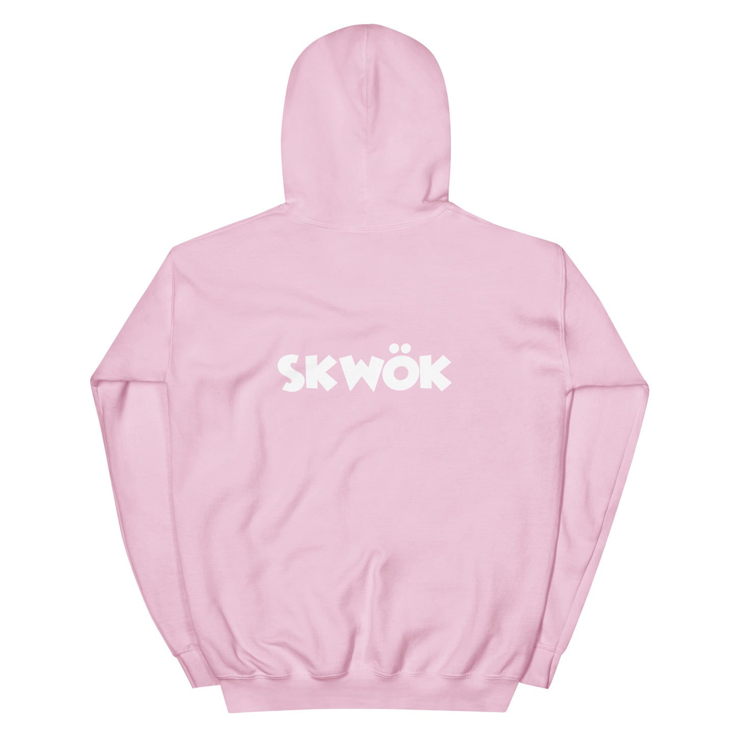 Skwok Brand (01) / 8oz Gildan Hoodie / OG Logo / White / Front - Back