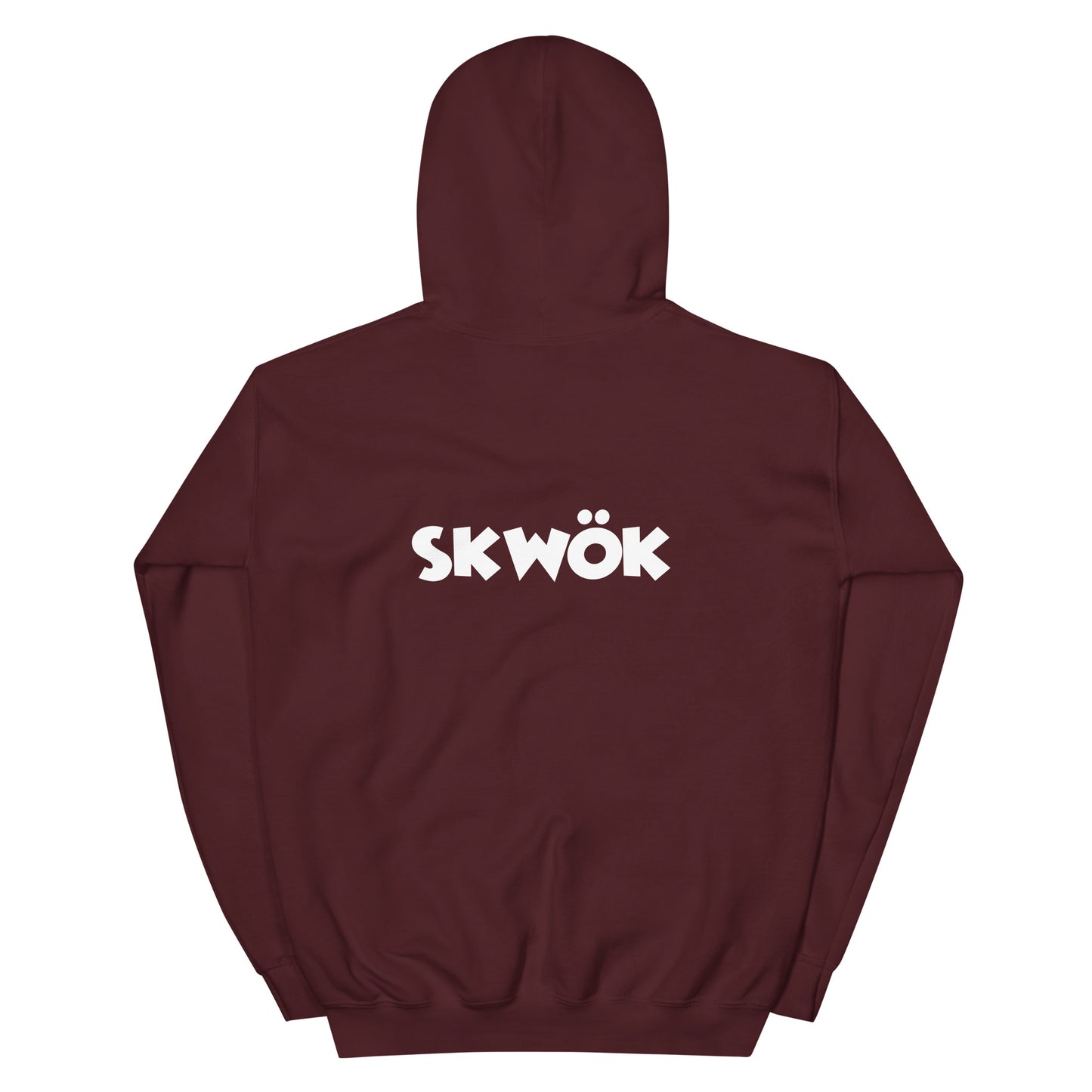 Skwok Brand (01) / 8oz Gildan Hoodie / OG Logo / White / Front - Back