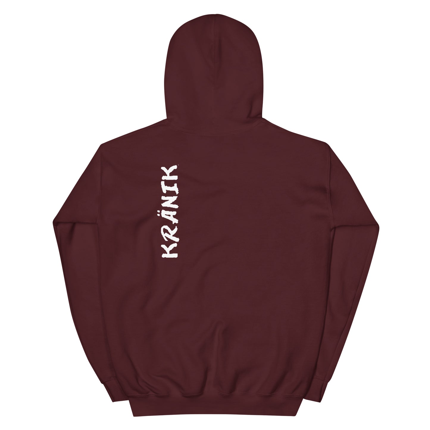 Kranik Brand / 8oz Gildan Hoodie / DTG Print / OG Dare Logo / Vertical / Front & Back