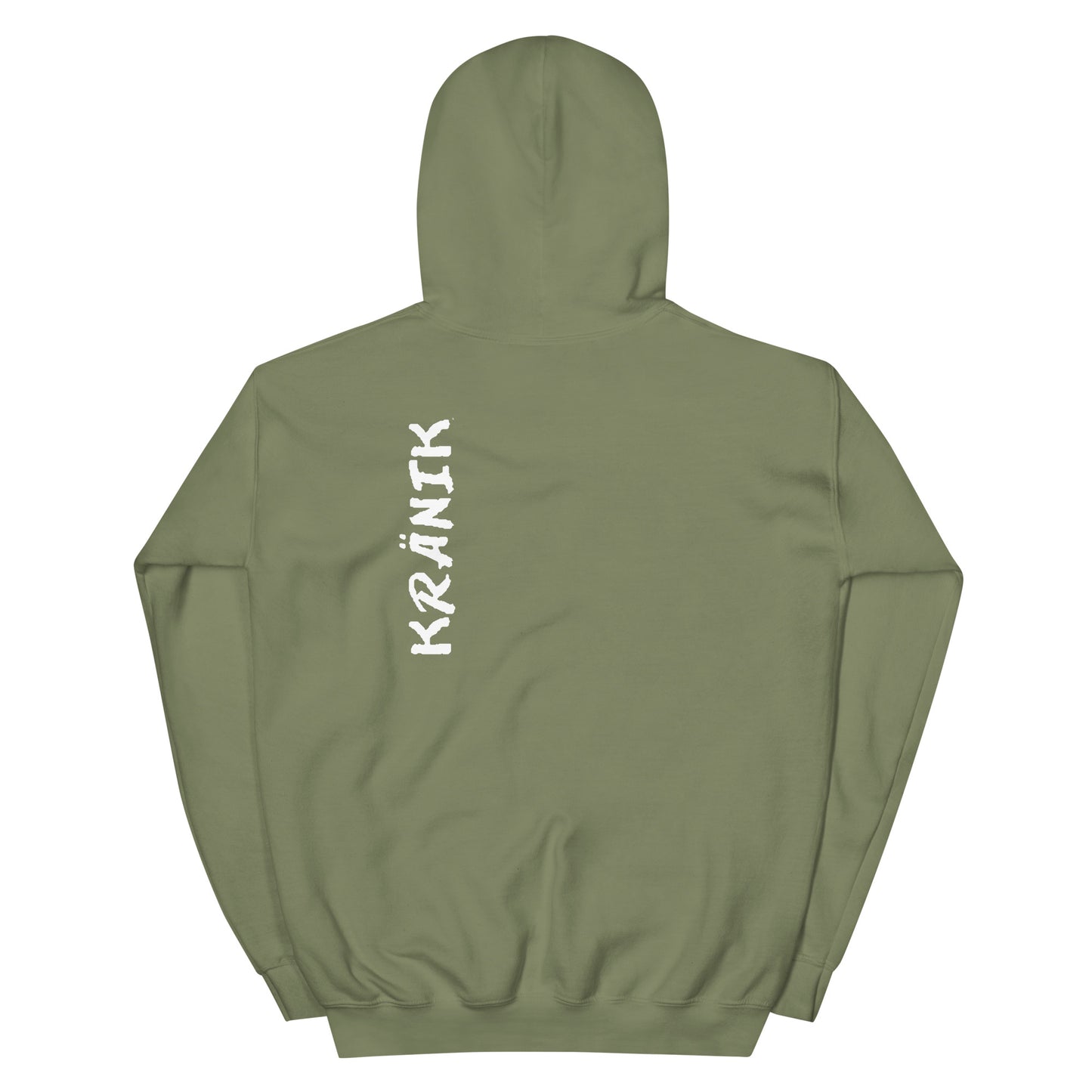 Kranik Brand / 8oz Gildan Hoodie / DTG Print / OG Dare Logo / Vertical / Front & Back