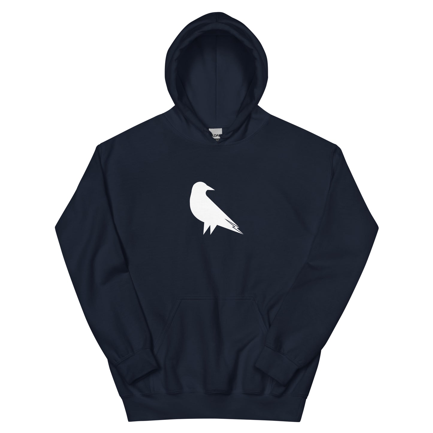 Skwok Brand (05) / 8oz Gildan Hoodie / Raven I Logo / Front - Back