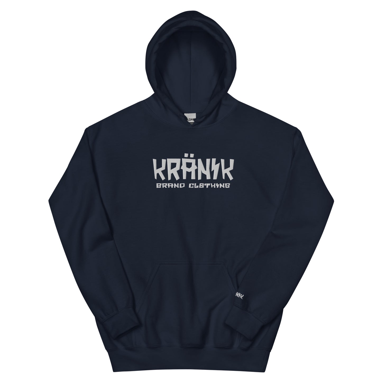 Kranik Brand / 8oz Gildan Hoodie / Embroidered / Kranik Brand Clothing Logo / Front Only