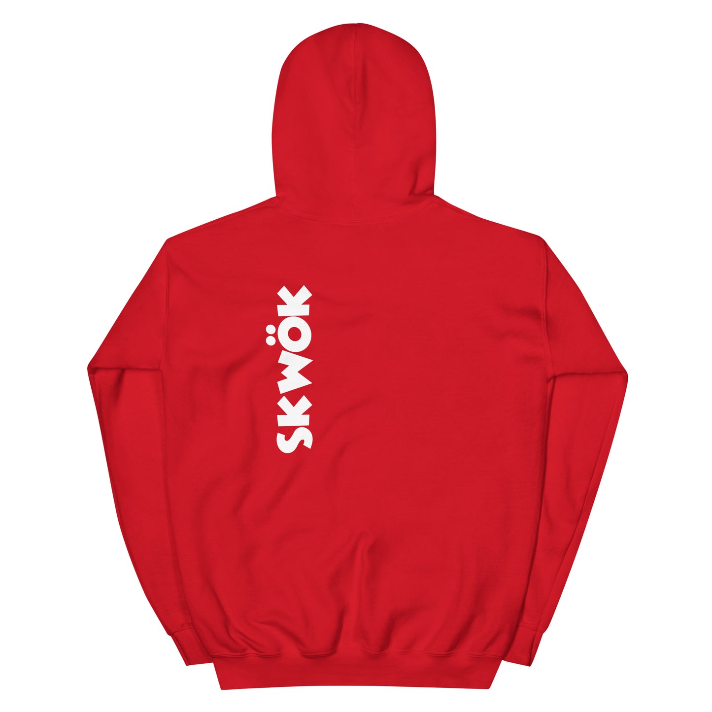 Skwok Brand (02) / 8oz Gildan Hoodie / OG Logo II / White / Front - Back