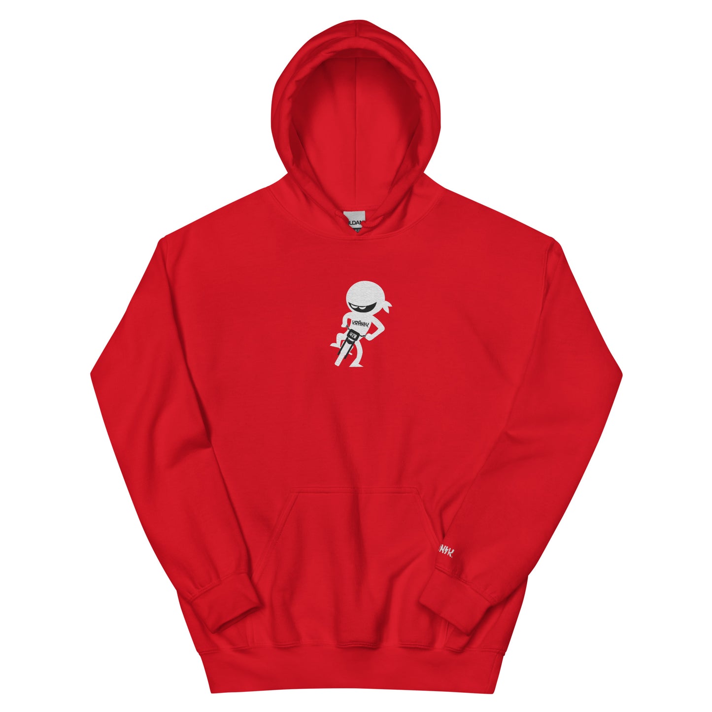 Kranik Brand / 8oz Gildan Hoodie / Emroidered / Moto Ninja Logo / Front Only