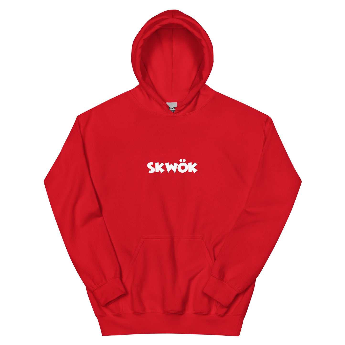 Skwok Brand (01) / 8oz Gildan Hoodie / OG Logo / White / Front - Back