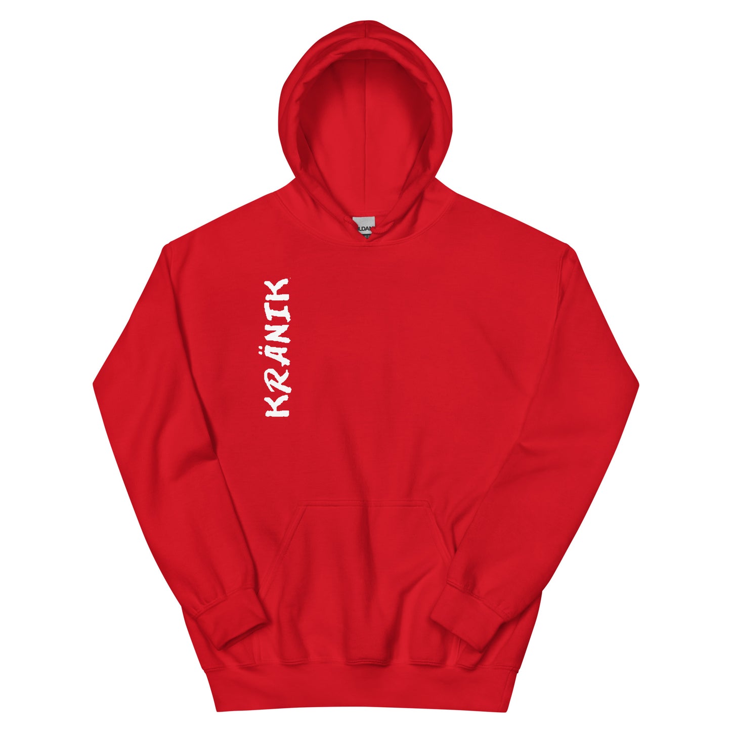 Kranik Brand / 8oz Gildan Hoodie / DTG Print / OG Dare Logo / Vertical / Front & Back