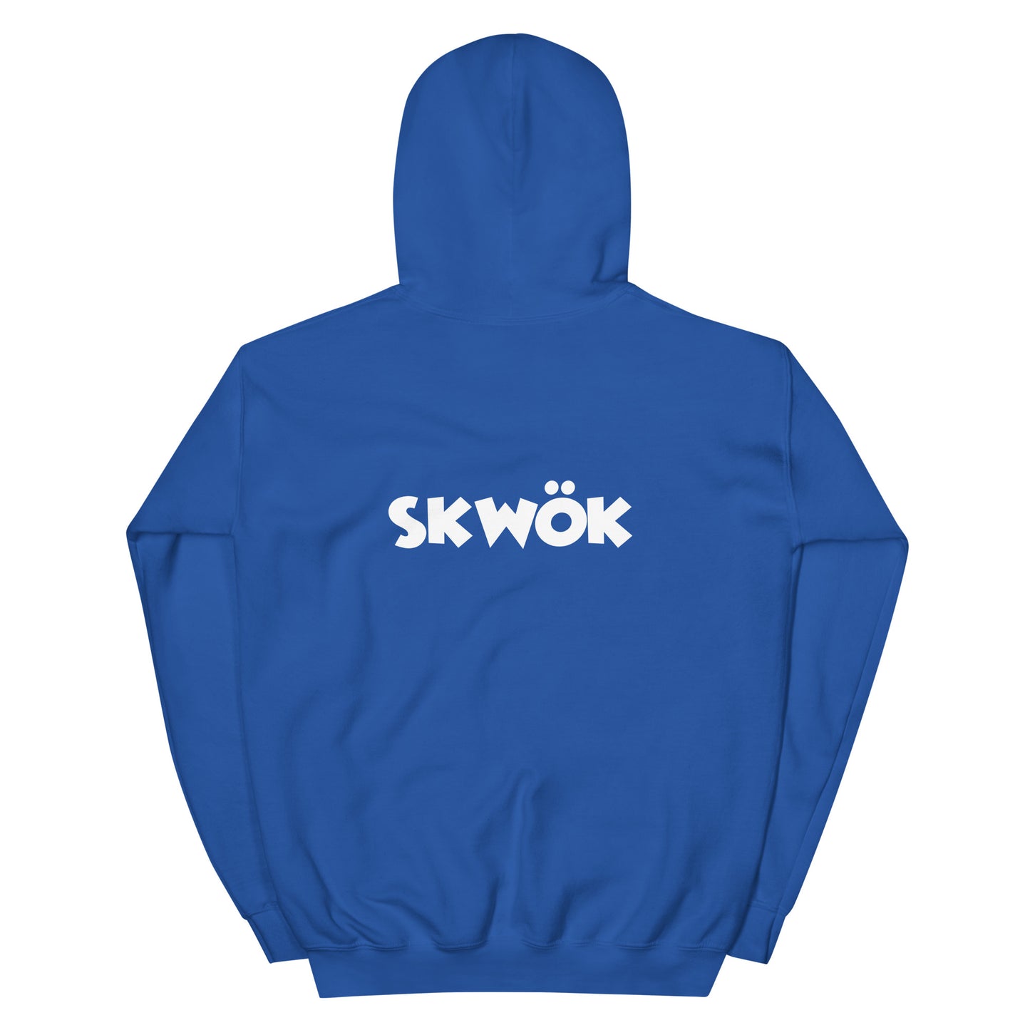 Skwok Brand (01) / 8oz Gildan Hoodie / OG Logo / White / Front - Back