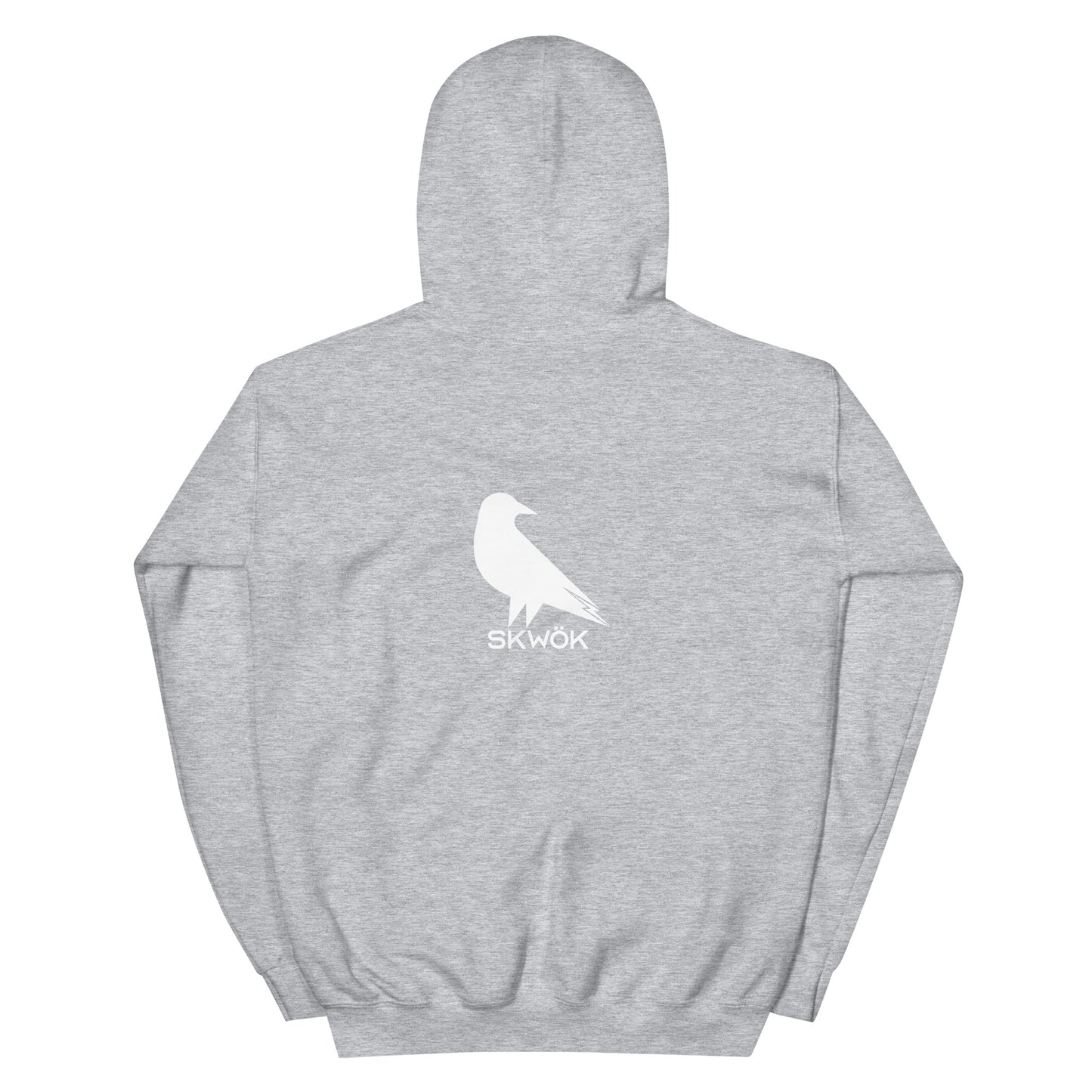 Skwok Brand (06) / 8oz Gildan Hoodie / Raven II Logo / Front - Back