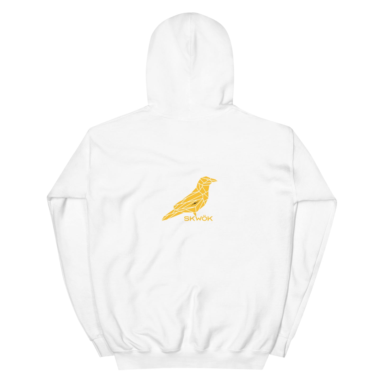 Skwok Brand (12) / Hoodie / Raven IV Logo / Front - Back / Padres Yellow