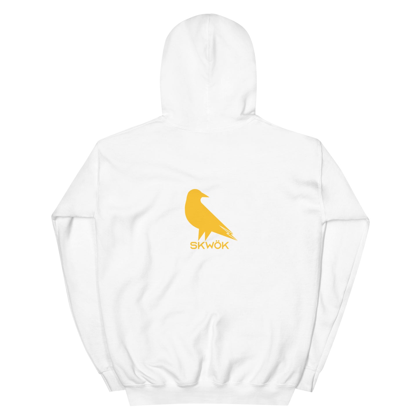 Skwok Brand (10) / Hoodie / Raven IV Logo / Front - Back / Padres Yellow