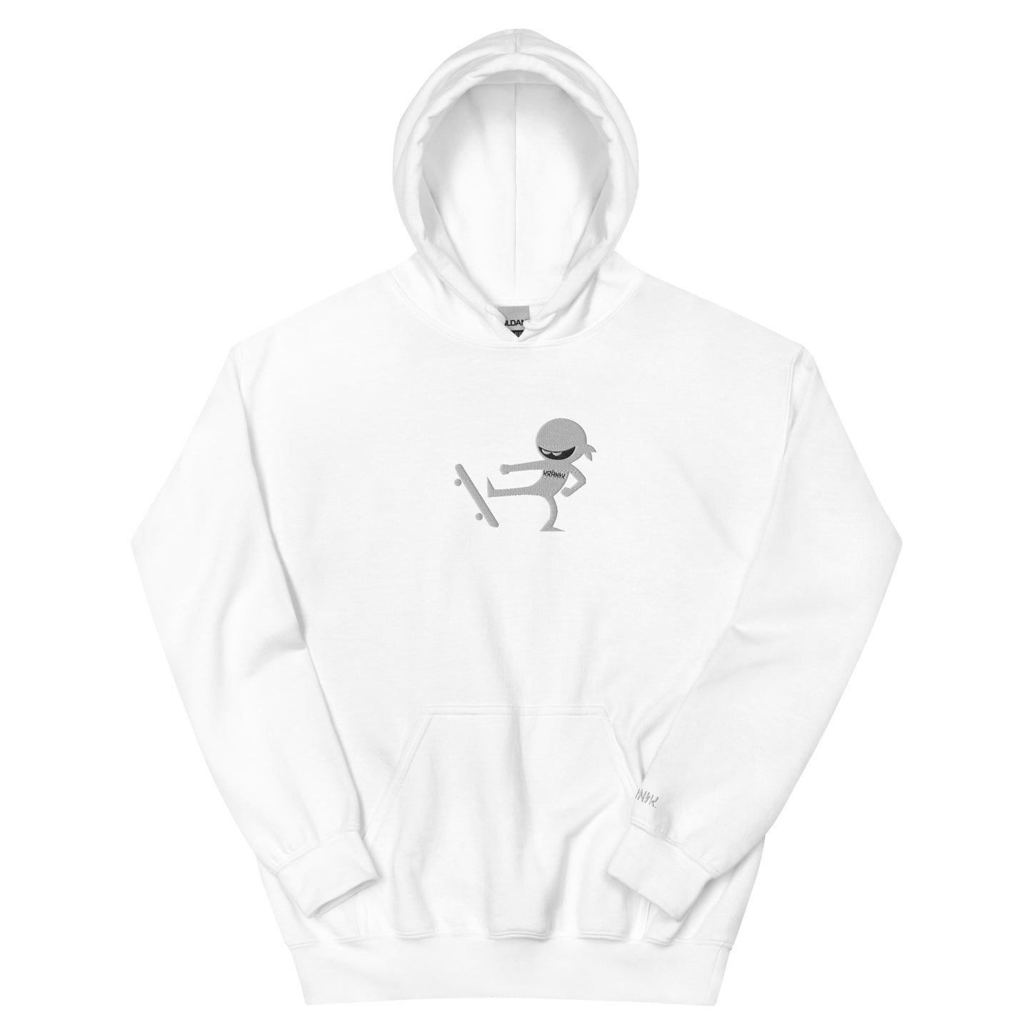 Kranik Brand / 8oz Gildan Hoodie / Embroidered / Skate Ninja Logo / Front Only