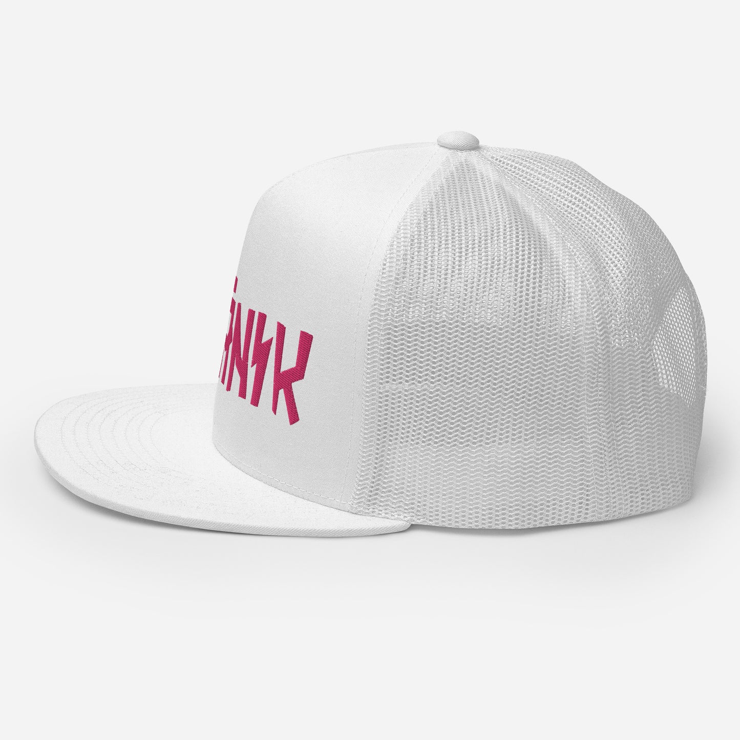 (5) Kranik Hat - Yupoong 6006 Flat Brim Hat - Kranik Moto Logo - Fuschia