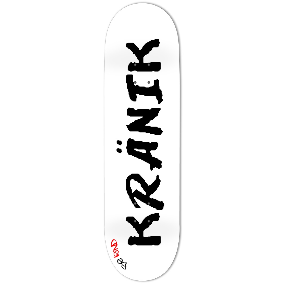 Kranik Brand / Deck / OG Logo / White / Black / Custom 8.75"