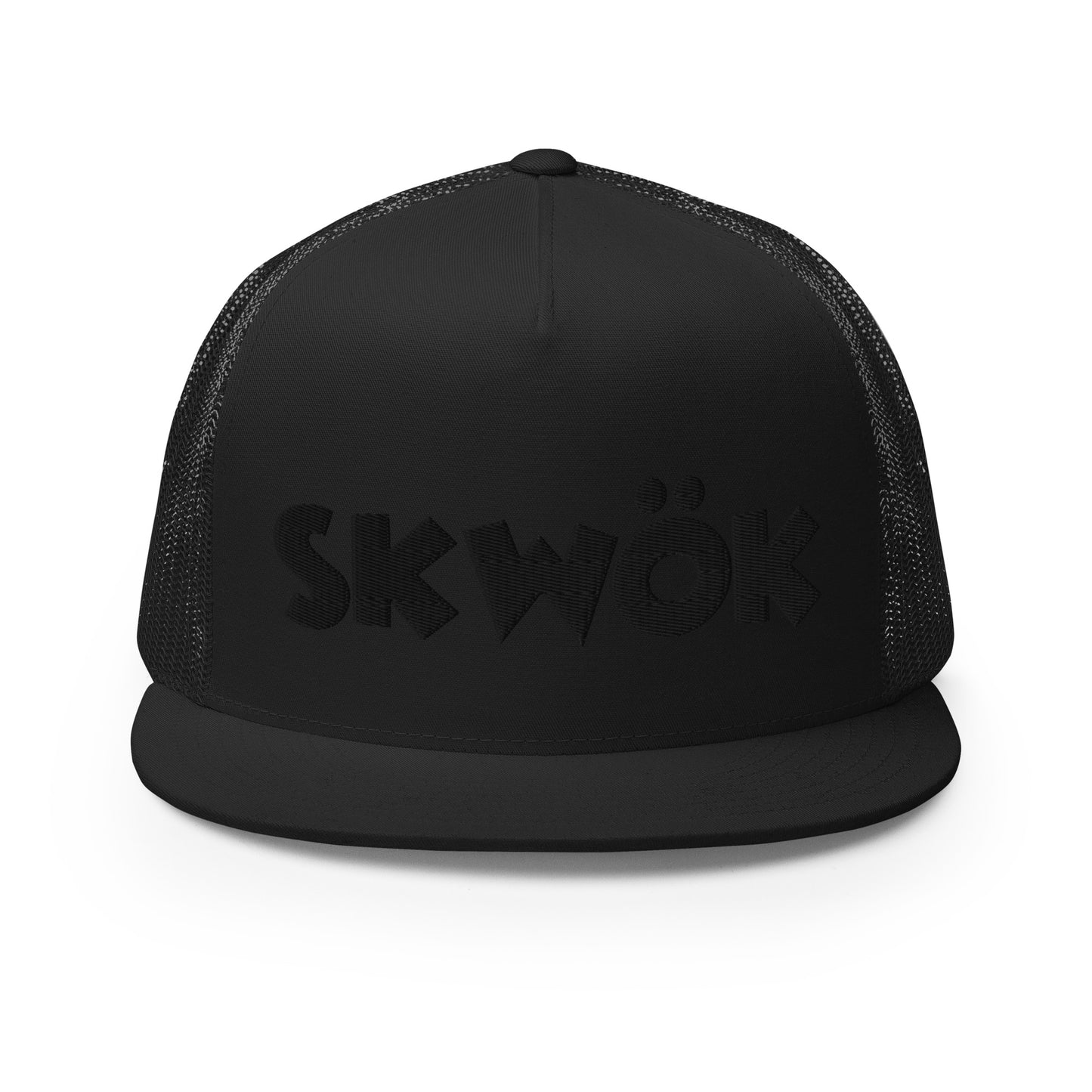 Skwok Brand / Hat / Trucker Cap / OG Logo / 3d Puff / Black / Black