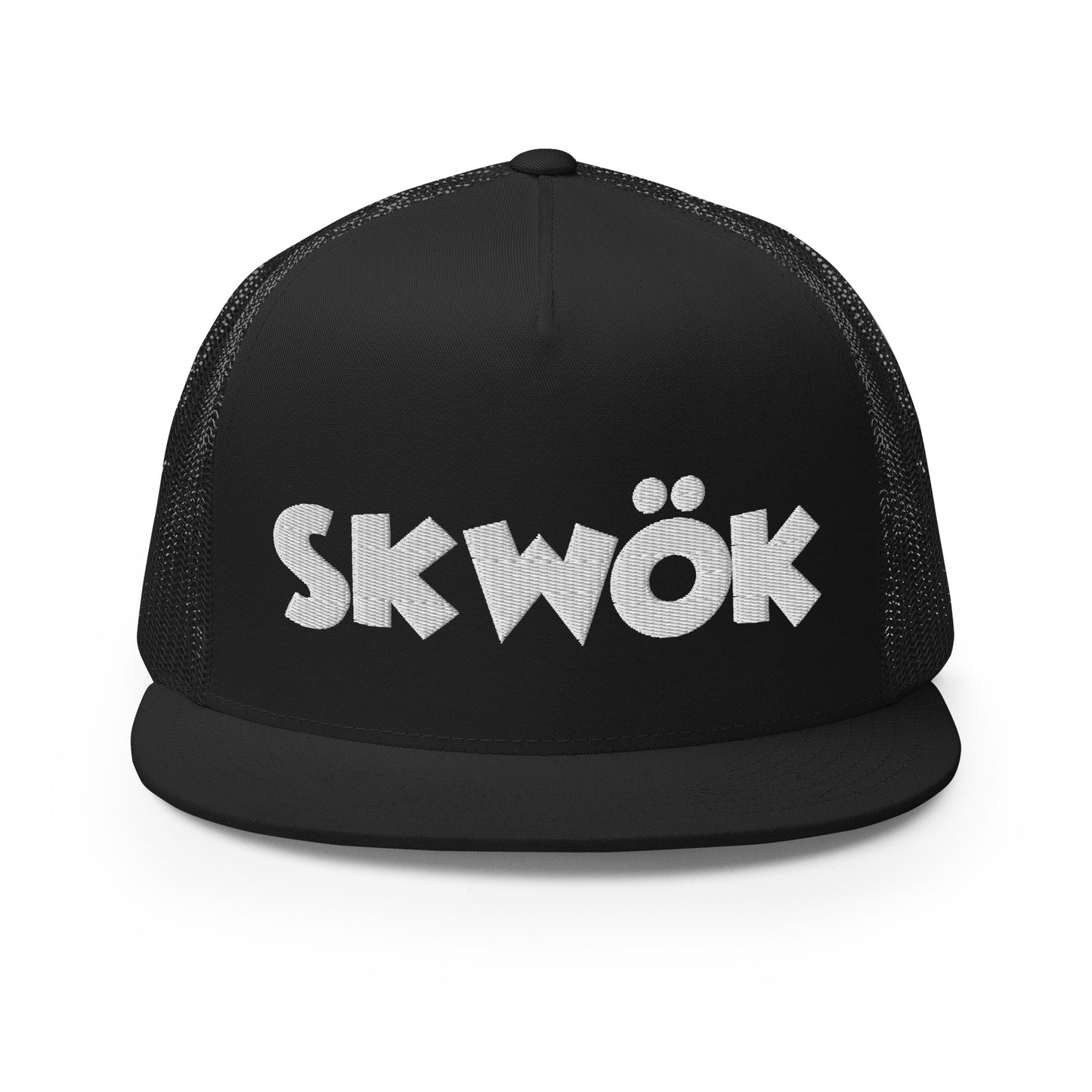 Skwok Brand / Hat / Trucker Cap / OG Logo / 3D Puff / Black / White