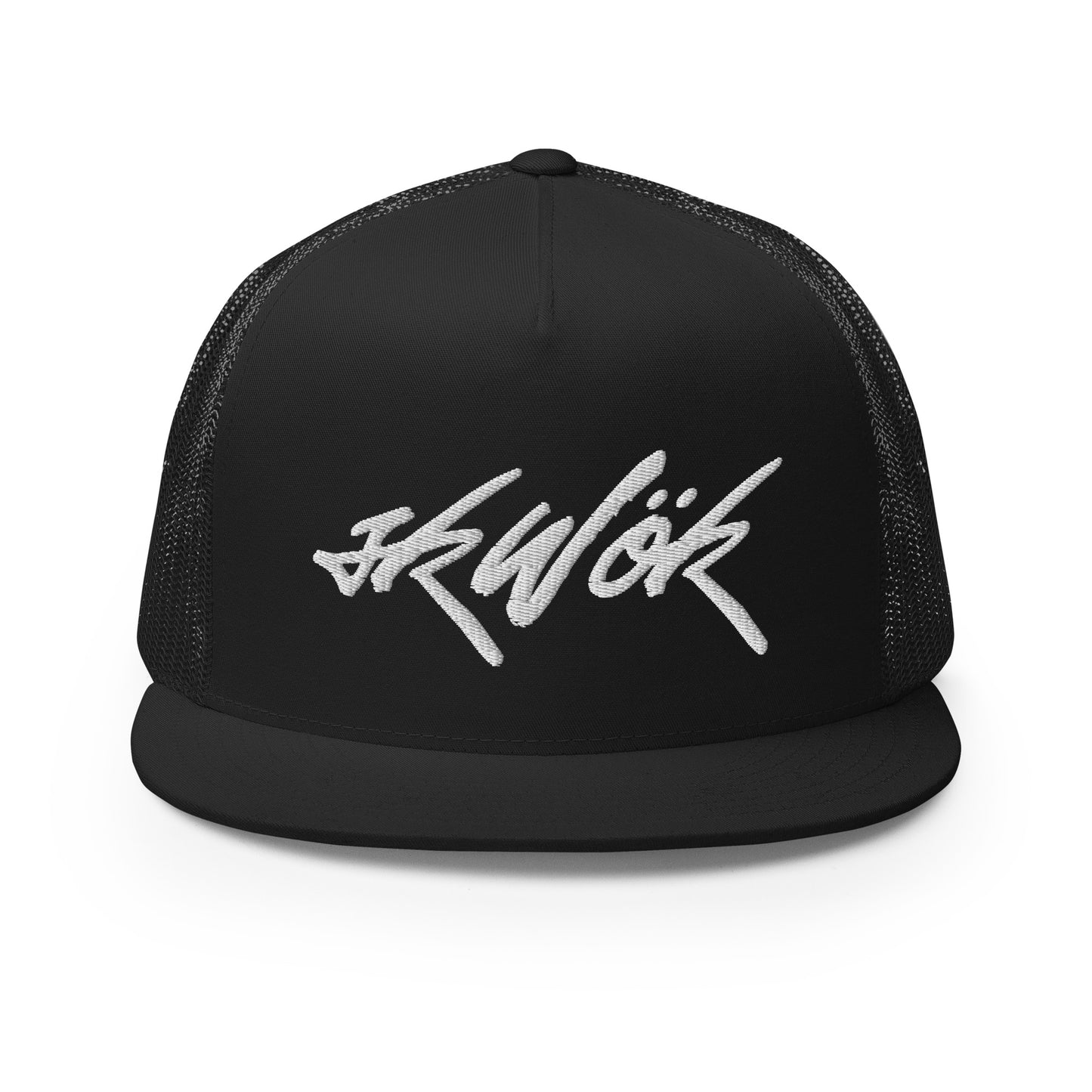 Skwok Brand / Hat / Trucker Cap / Tag Logo / 3d Puff / White