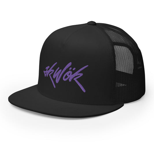 Skwok Brand / Hat / Trucker Cap / Tag Logo / Purple