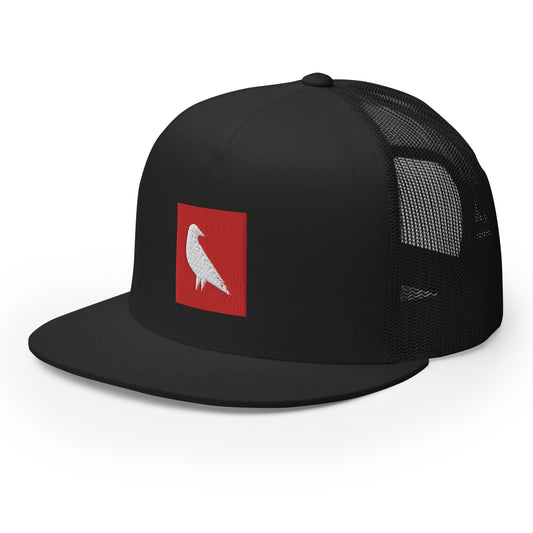 Kranik Brand Hat / Trucker Cap / Red Raven Logo / Black