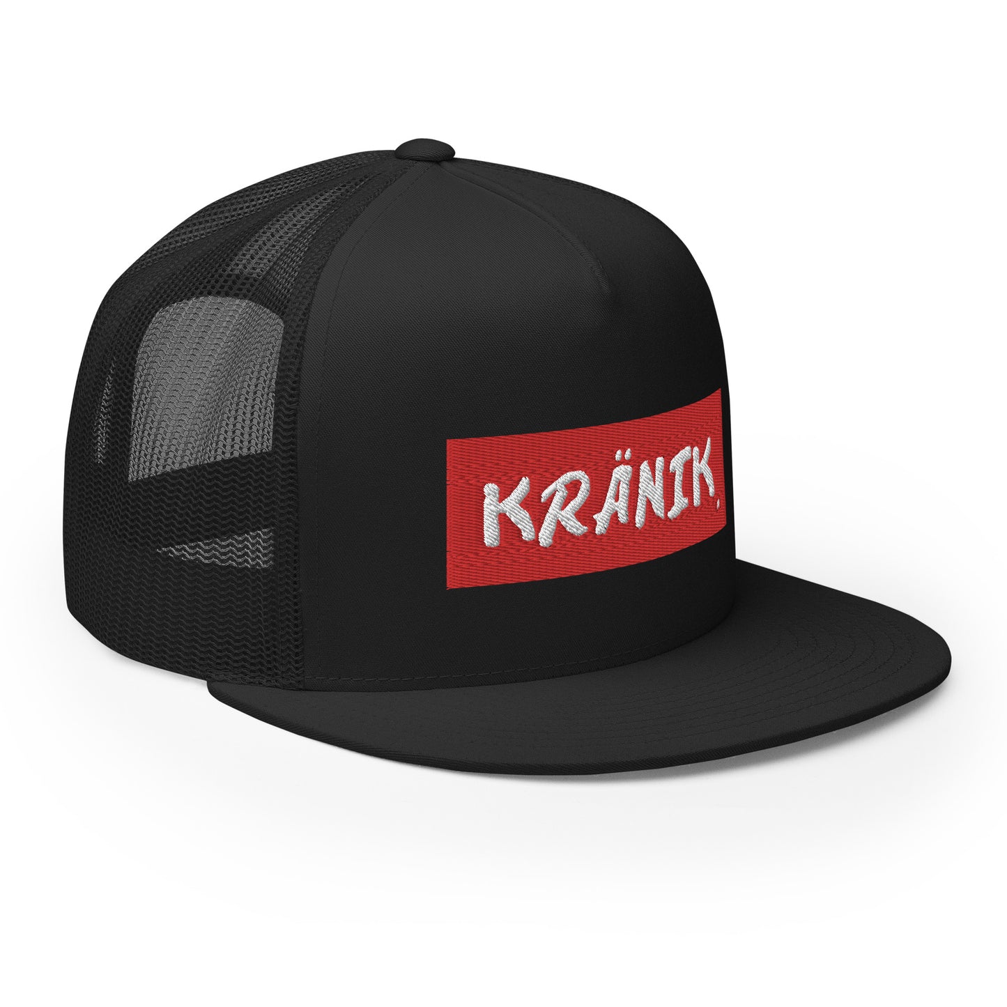 Kranik Brand Hat / Trucker Cap / Red Box Dare Logo / Black