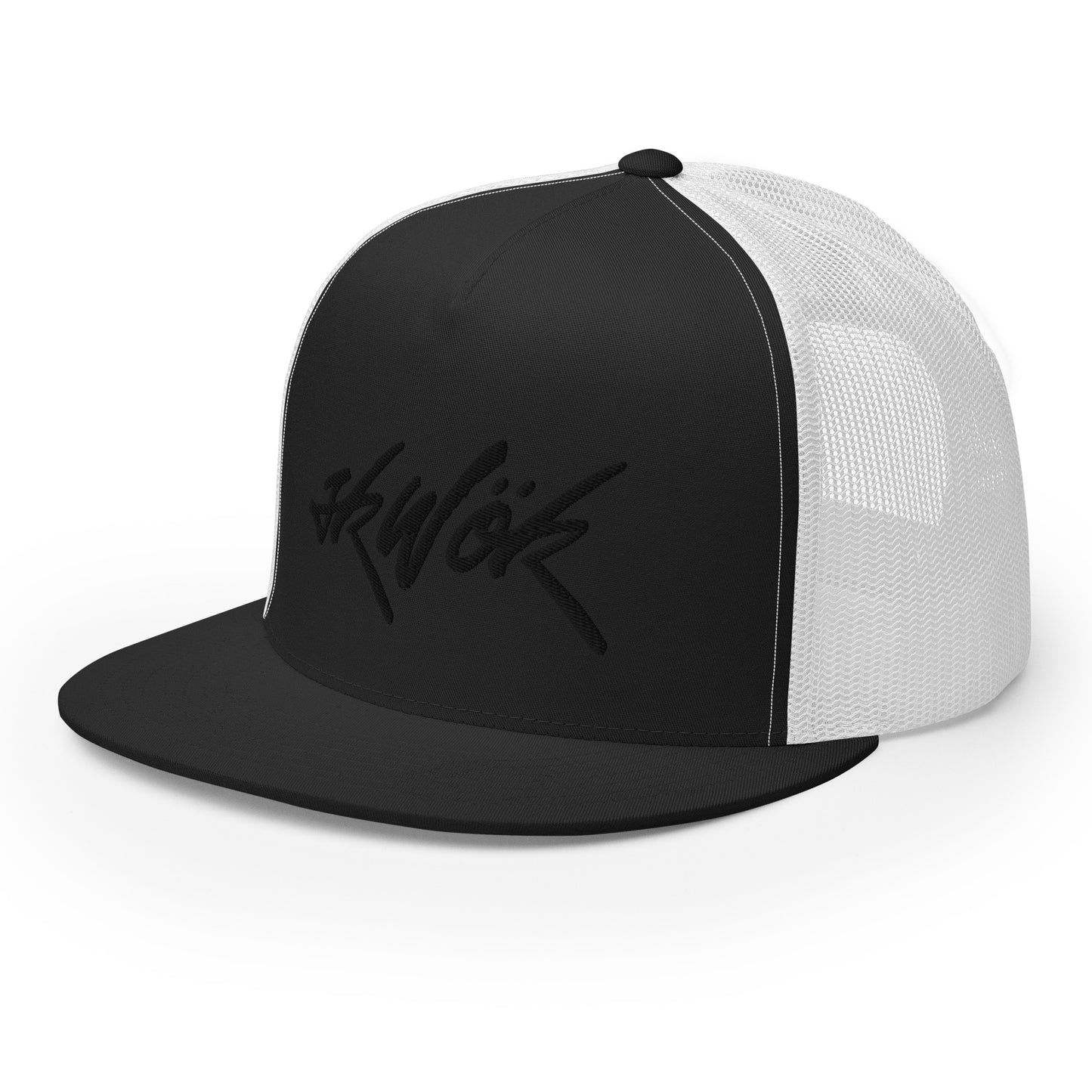 Skwok Brand / Hat / Trucker Cap / Tag Logo / Black