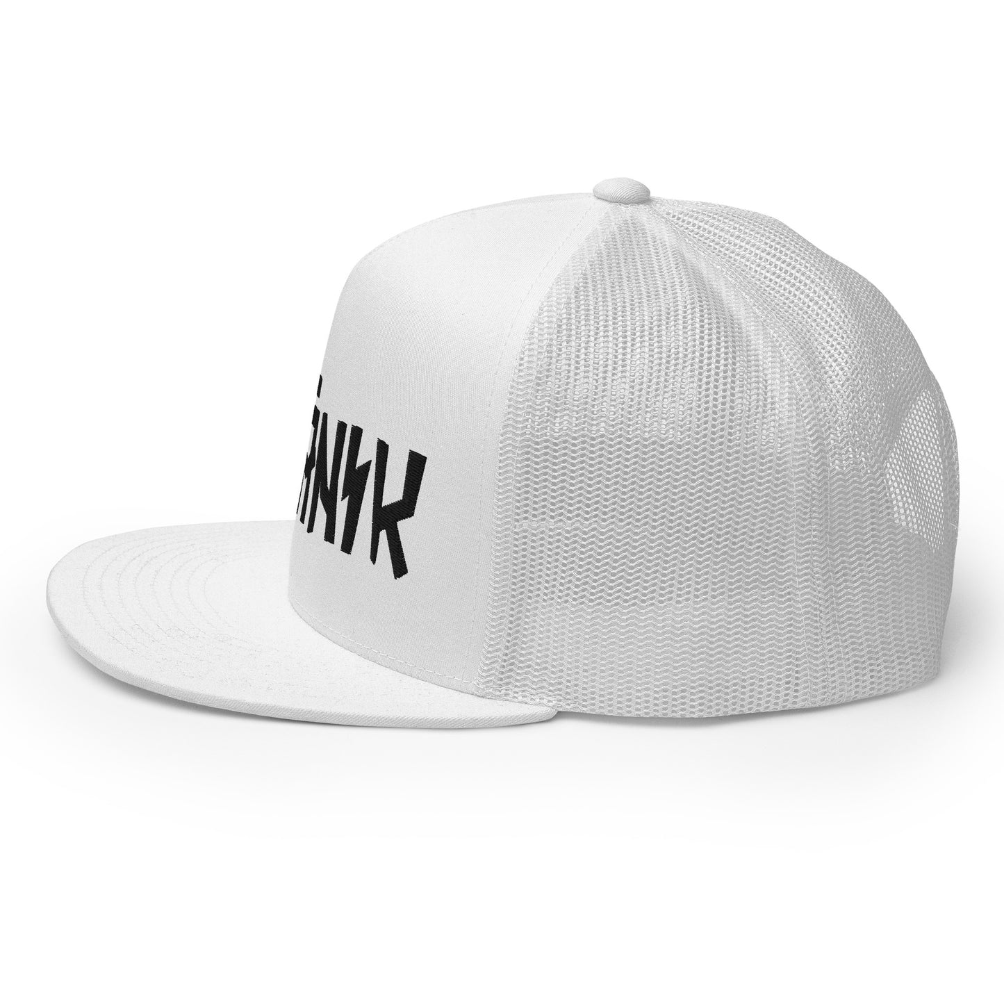 Kranik Brand Hat / Trucker Cap / Moto Logo / 3D Puff / White / Black