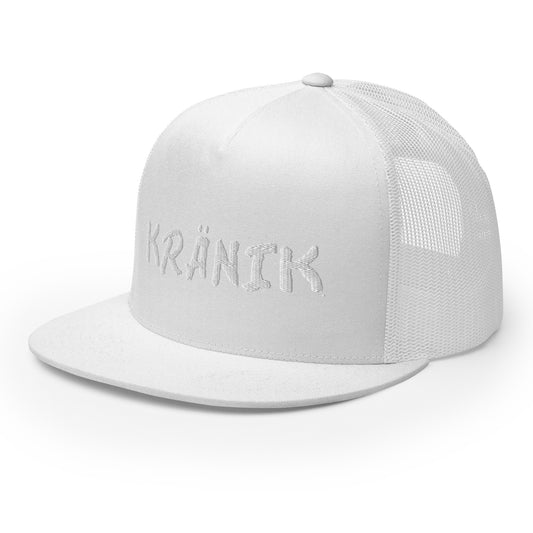 Kranik Brand Hat / Trucker Cap / OG Dare Logo / White on White