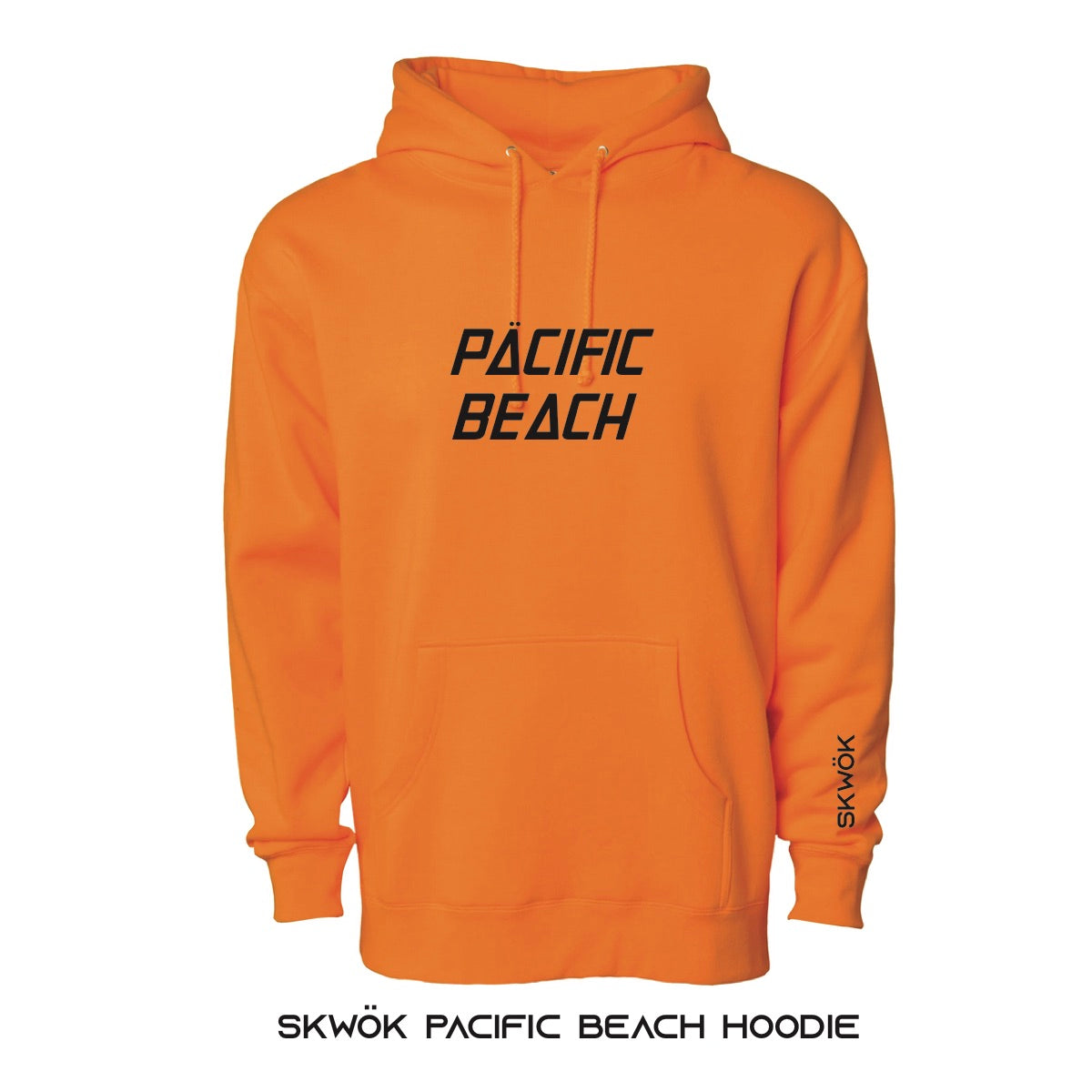 Skwok Pacific Beach Hoodie - 10oz - Safety Orange