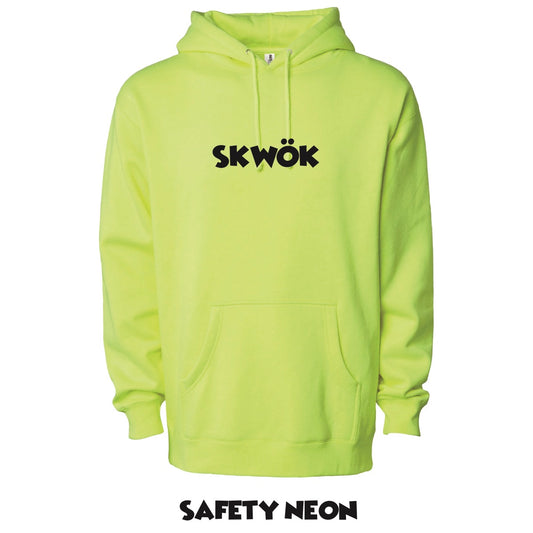 Skwok Brand Hoodie - Safety Neon (white or black)