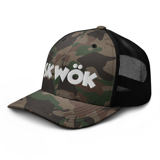 Skwok Brand / Hat / Traditional / OG Logo / 3D Puff / Camouflage / White