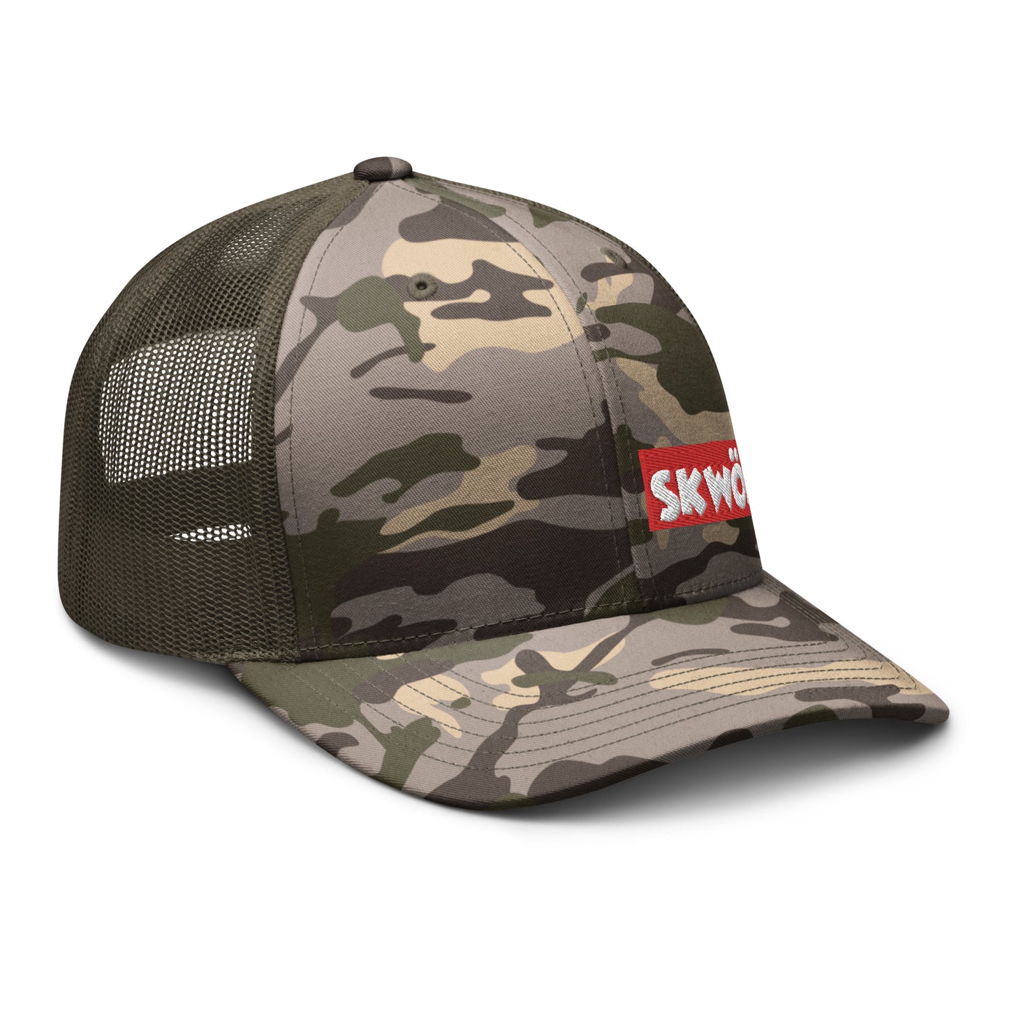 Skwok Brand / Hat / Traditional / OG Logo / Red Box Logo / Camouflage