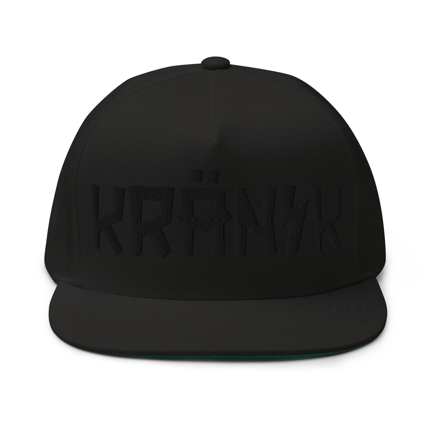Kranik Brand Hat / Flat Bill / Moto Logo / 3D Puff Black Embroidery / 5 Color Options