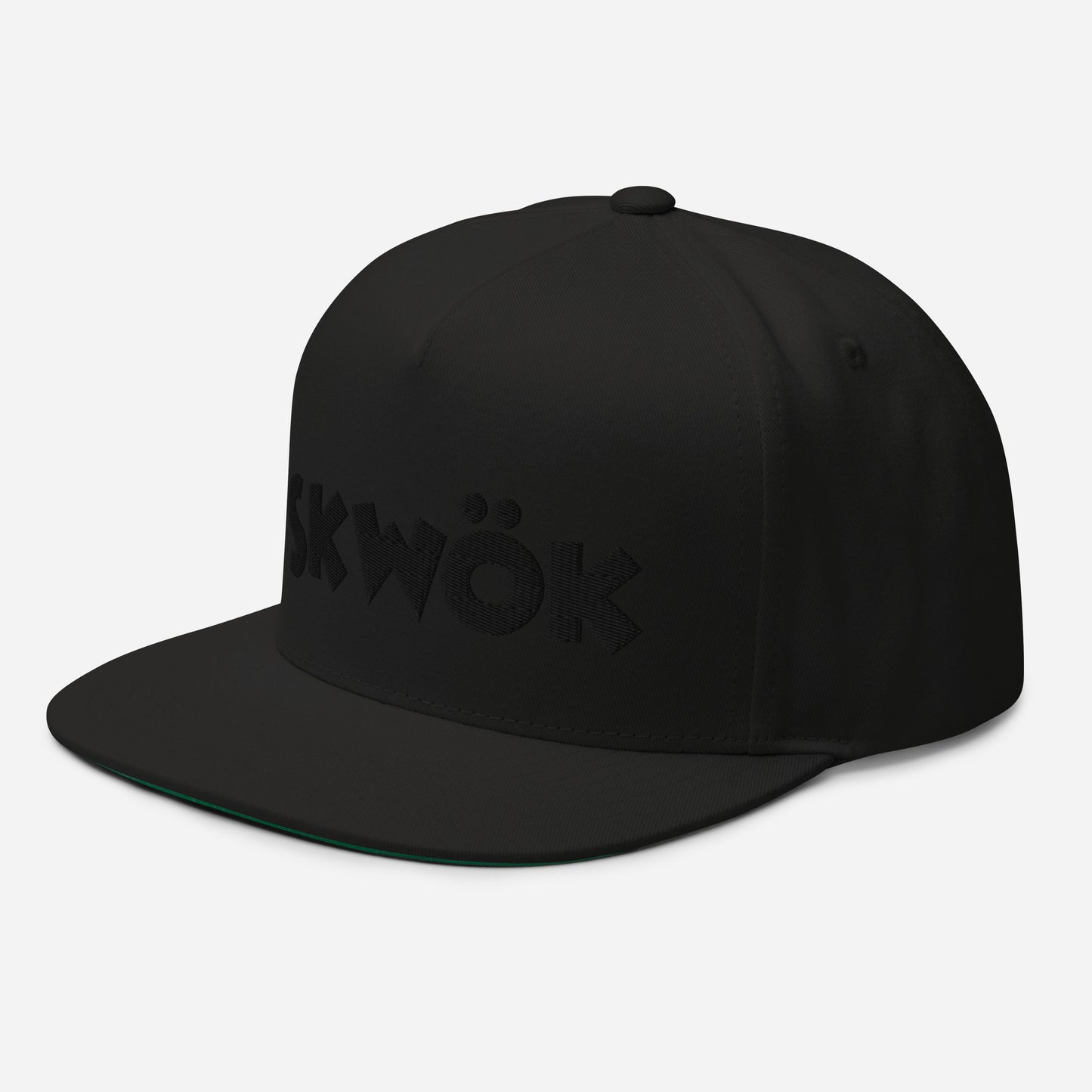 Skwok Brand / Hat / Flat Bill Cap / OG Logo / 3D Puff / Embroidered / Black / 7 Color Options