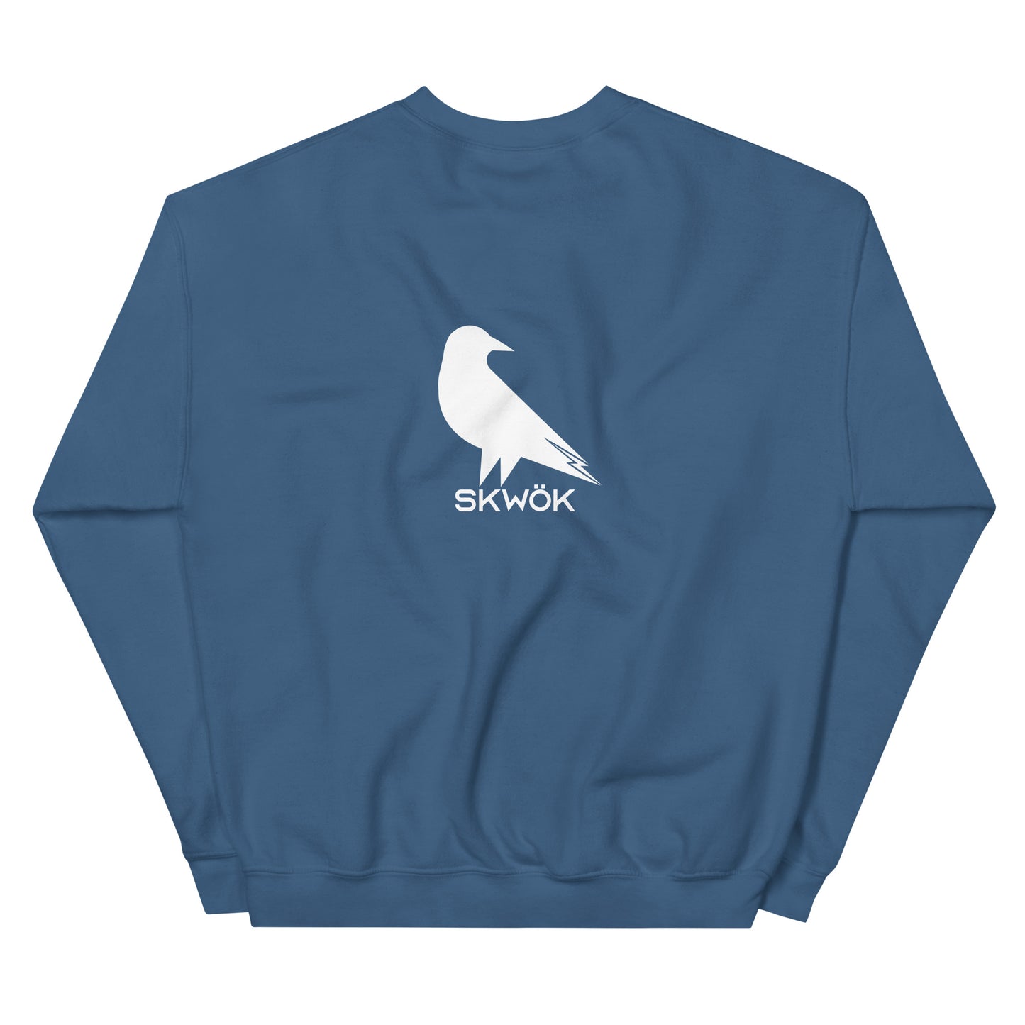 Skwok Brand / Crew / (6) / Raven Logo II / White / DTG Print / Front - Back