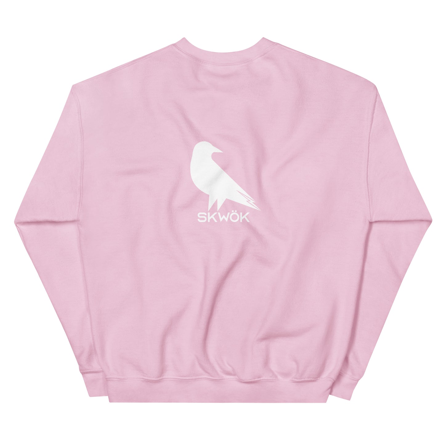 Skwok Brand / Crew / (6) / Raven Logo II / White / DTG Print / Front - Back