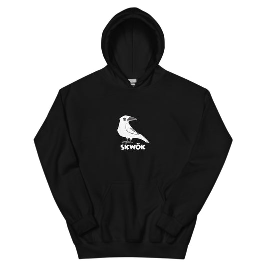 Skwok Brand (07) / Hoodie / Raven Logo III / Front - Back