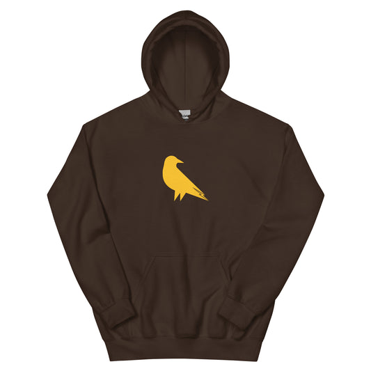 Skwok Brand (09) / Hoodie / Raven IV Logo / Front - Back / Padres Yellow