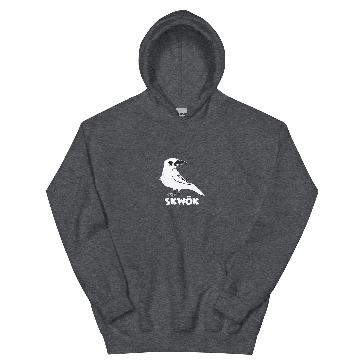 Skwok Brand (07) / 8oz Gildan Hoodie / Raven Logo III / Front - Back