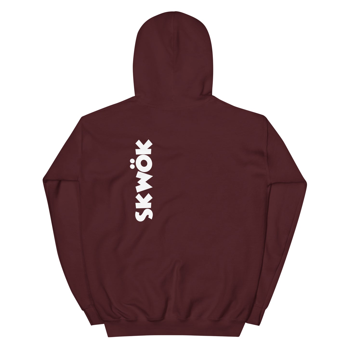 Skwok Brand / Hoodie / OG Logo II / White / Front - Back / DTG Print