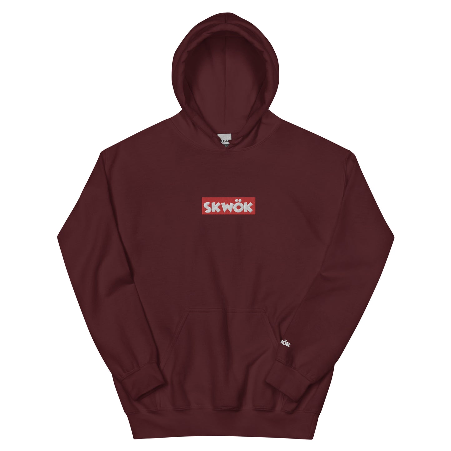 Skwok Brand (03) / 8oz Gildan Hoodie / OG Box Logo / Embroidered